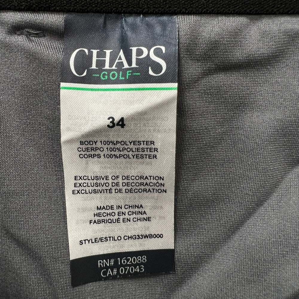 Chaps Golf Pants Men's 34x32 Gray Tech Performance Lightweight Stretch Trousers - Picture 4 of 9